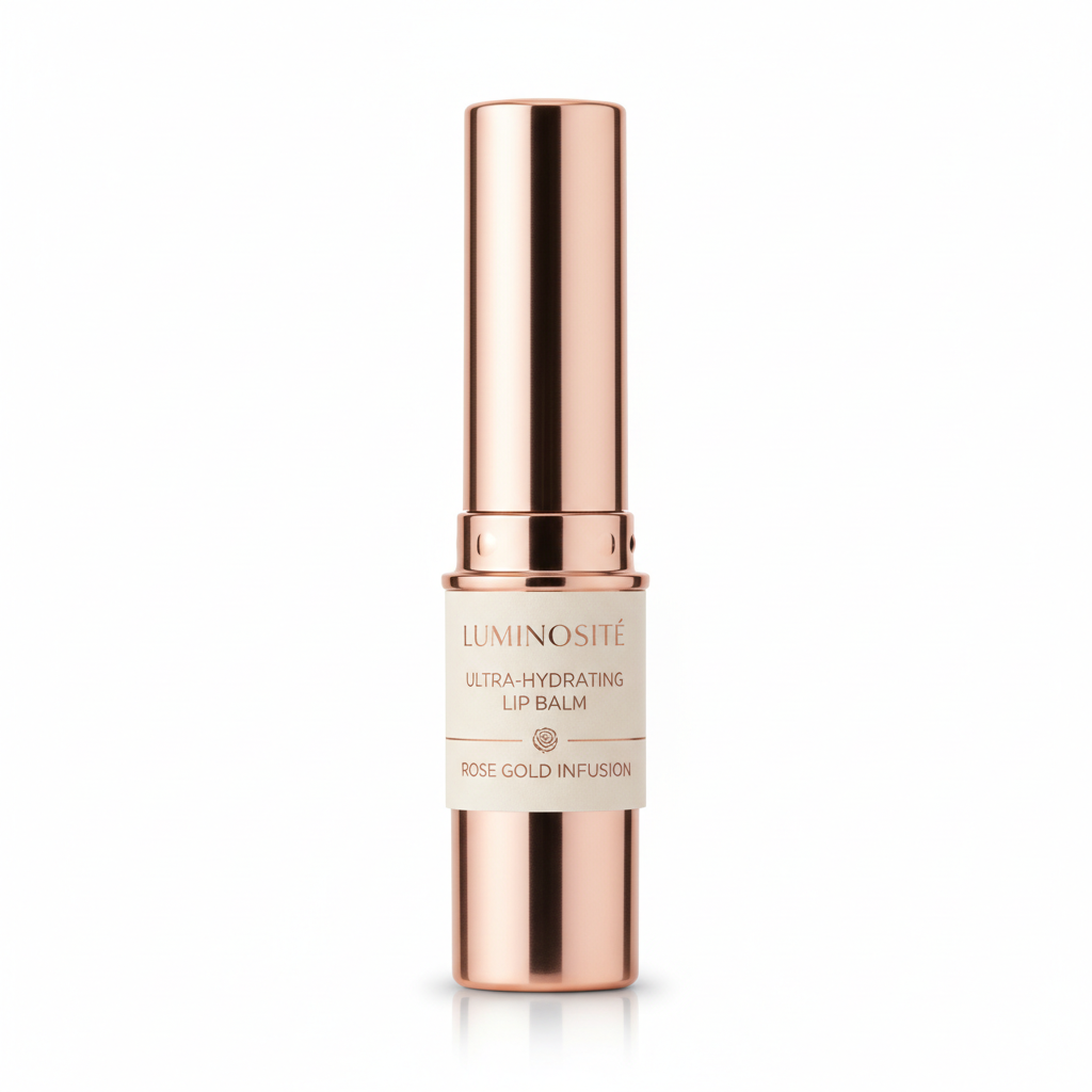 Tinted SPF 30 Lip Balm in a rose gold twist-up tube