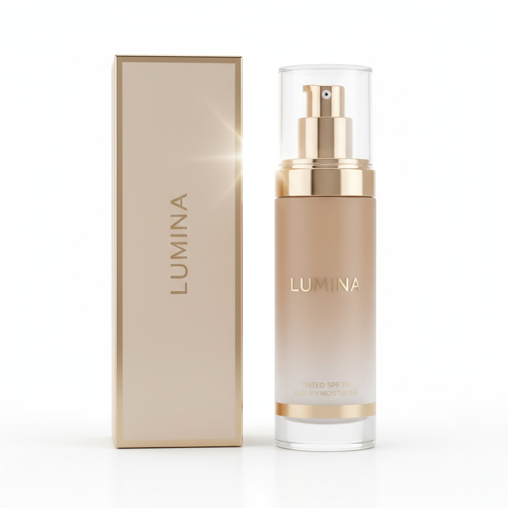 Tinted SPF 50 Glow Moisturizer in a sleek pump bottle